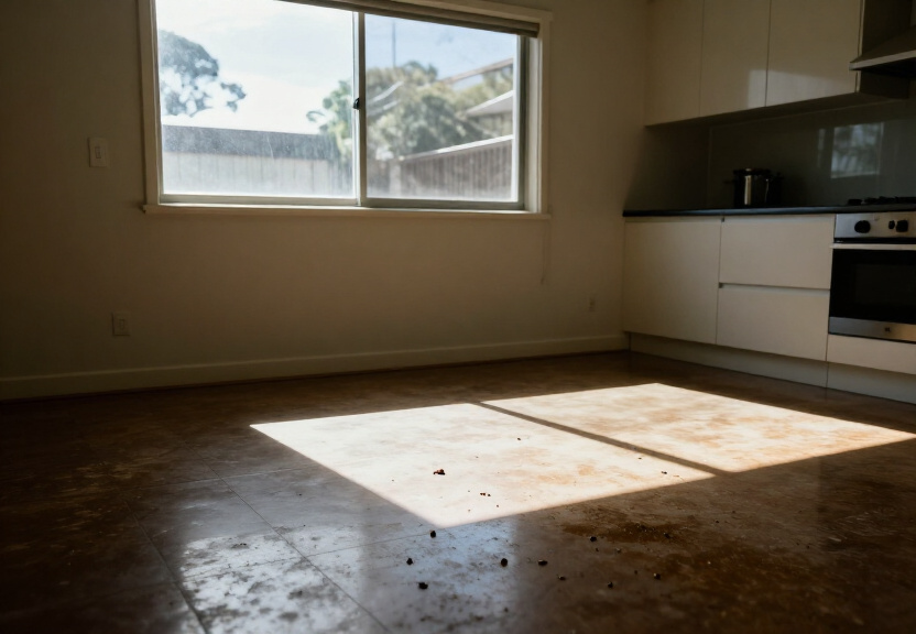 Cockroach infestation in a Coogee kitchen before treatment